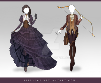(CLOSED) Adoptable Outfit Auction 114 - 115 by JawitReen