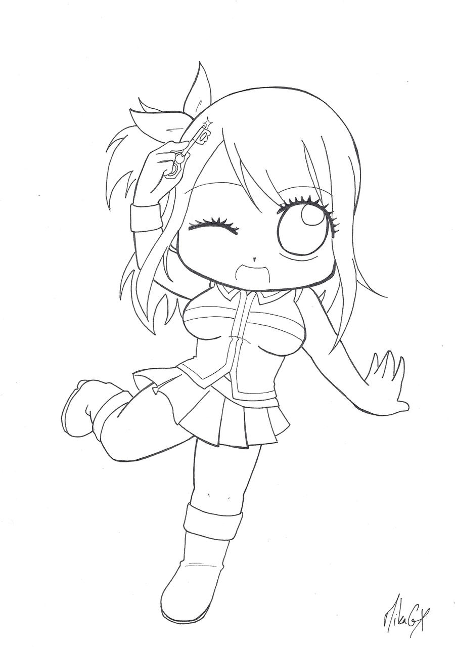 fairy tail lucy chibi coloring pages - photo #5