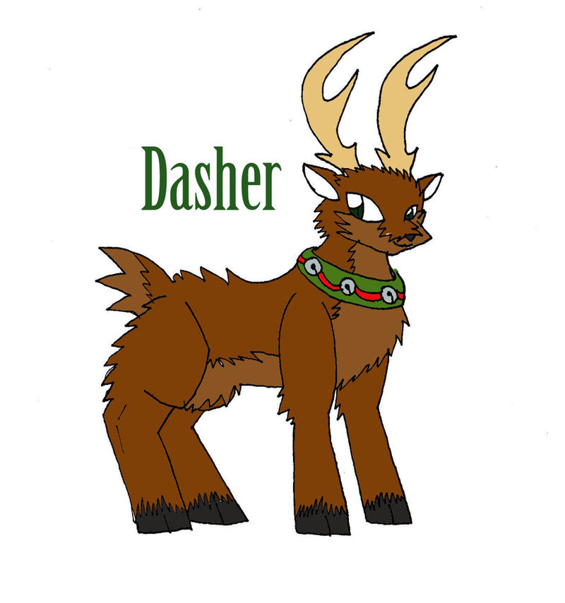 dasher santas reindeer coloring pages - photo #35