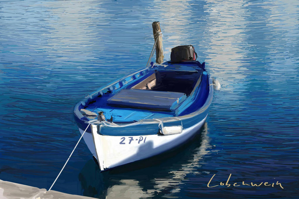 Boat - digital painting by RLoben