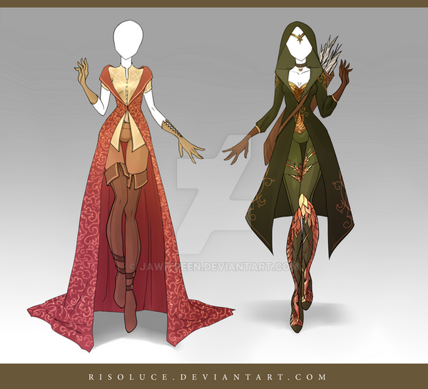 (CLOSED) Adoptable Outfit Auction 117-118 by JawitReen