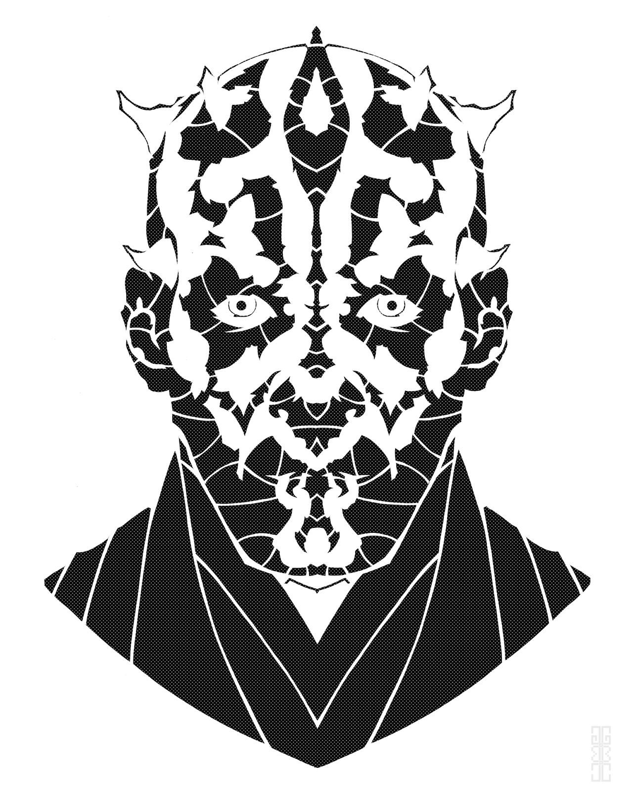 darth maul face coloring pages - photo #13