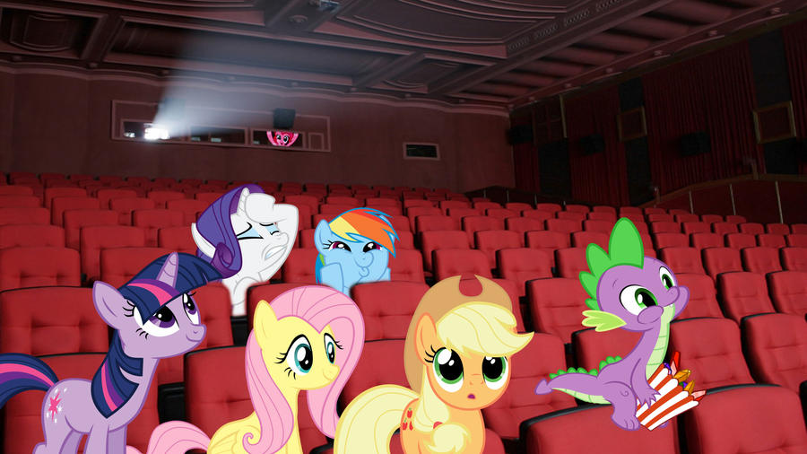 mane_6_and_spike_watching_a_movie_by_mac