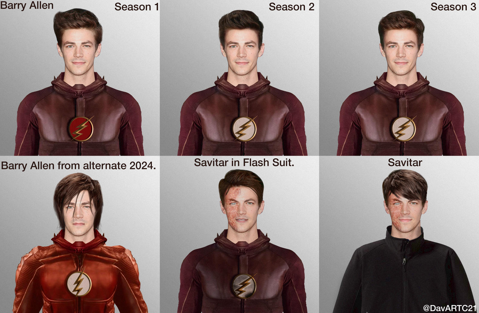Barry Allen evolution in the TV show CW. by PD21X on DeviantArt