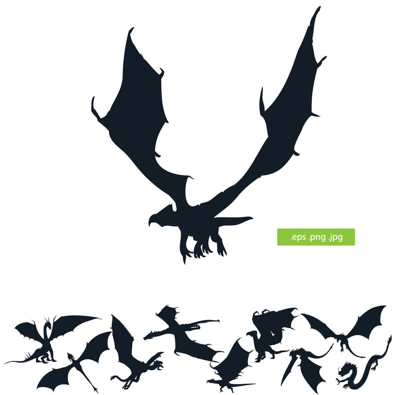 Dragon Vector Silhouette By Silhouettes Clipart On Deviantart