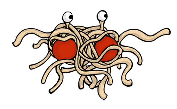 Image result for flying spaghetti monster