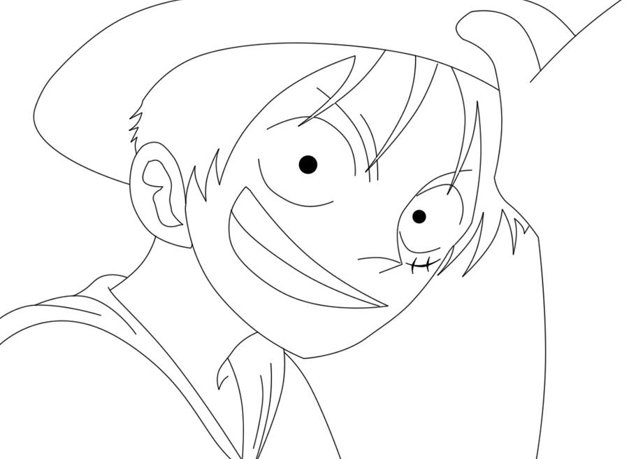 Luffy Lineart Drawingnow Previous Next Sketch Coloring Page