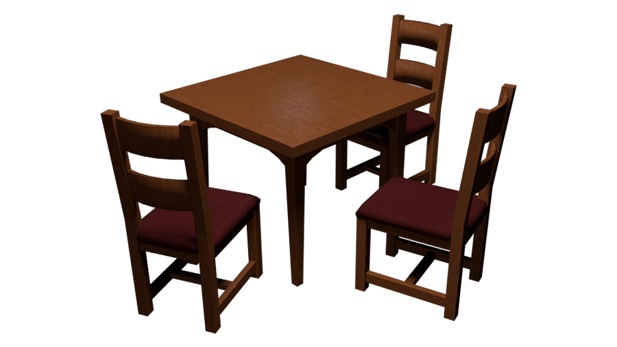 Dining Table and Chairs WIP by Under-Raggz on DeviantArt