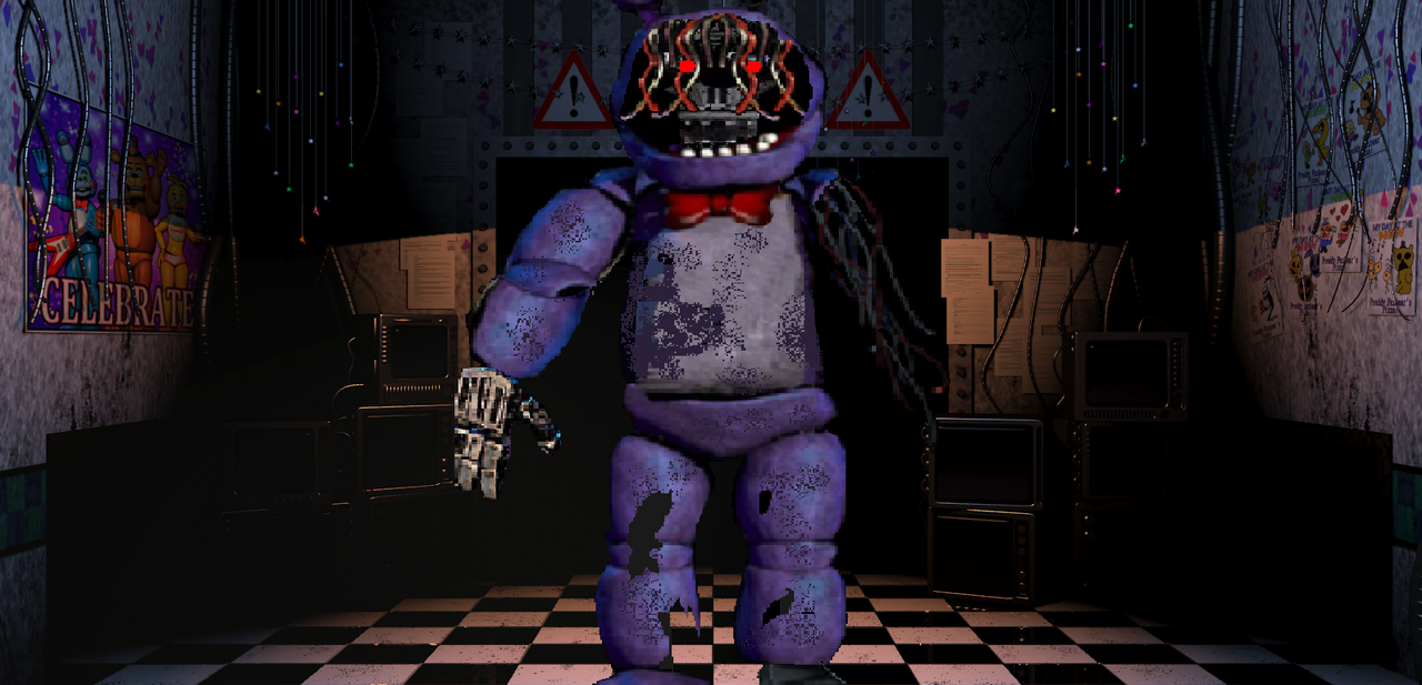 Withered FNAF 1 Bonnie in the Office by Painter85 on DeviantArt